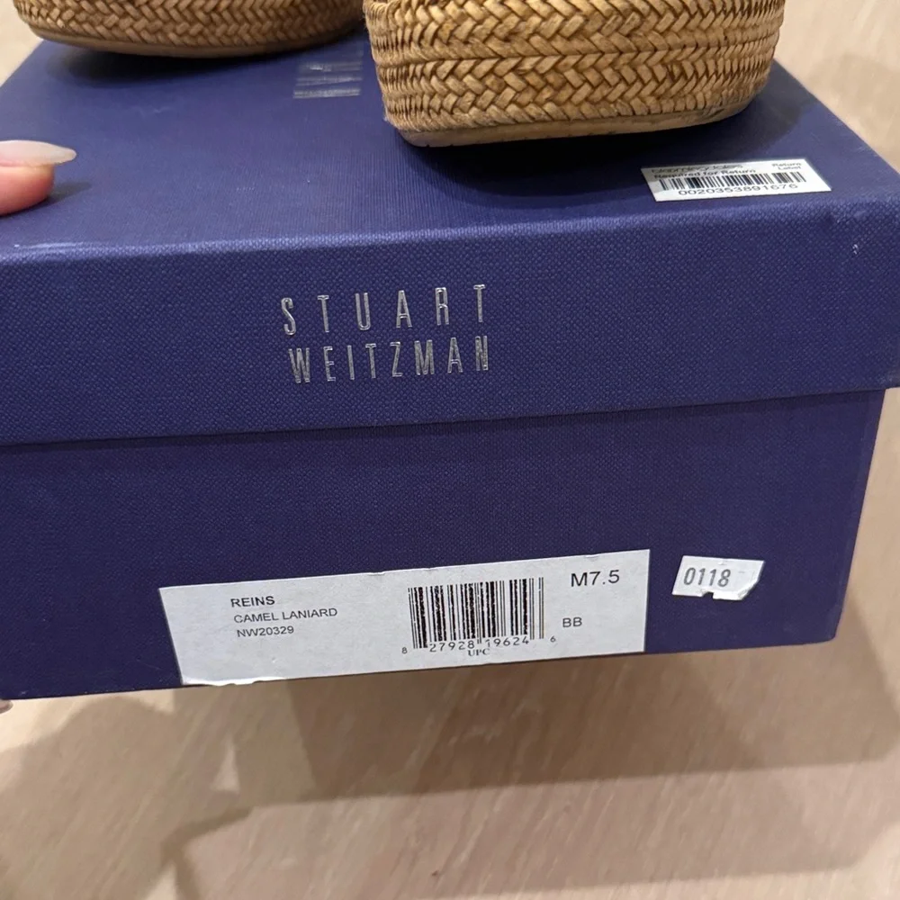 Stuart Weitzman Women's Tan Wedge Sandals - Picture 3 of 3